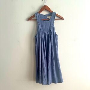 SOHO Apparel blue sleeveless shift halter dress